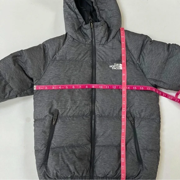 The North Face Kids Charcoal and Black Reversible Puffer Jacket - Picture 10 of 12